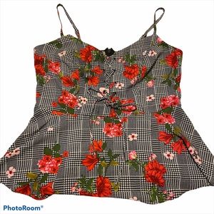 City Chic Floral Top With Flare Bottom NWOT S 16